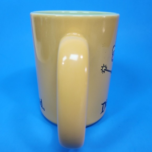 Vintage Disneyland Tinkerbell Coffee Mug Yellow Green Ceramic 15 Oz Disney - Picture 2 of 10